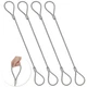 Pelopy 4 Pack Wire Rope & Sling 3/8" x 6' Eye and Eye Wire Rope Choker Sling ...