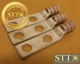 YAV2CL2TC38FX BURNDY COMP LUG 3/8'' STUD 2 HOLE 1" SPACING BROWN (LOT OF 3) NEW