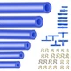 Shineyoo Silicone Vacuum Hose Kit, Vibrant Blue Tubings 6PCS 10FT + Matching ...