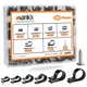 mankk 222PCS Cable Clips Wire Assortment Kit 6 Size-222PCS, 222 PCS 