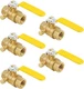 Midline Valve 627T223-NL-5 Premium Full Port Ball Valve with Drain,Brass(5 Pack)