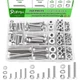 Ruibapa 260Pcs Stainless Steel Hex Head Screws Bolts and Nuts Assortment Kit,...