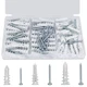 Vmuter Self Drilling Drywall Anchors, 3 Size 114PCS Heavy 3size-57pcs, White 