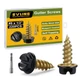SVLING #8 x 1/2" Self Tapping Gutter #8x1/2", Gold Shank Black Slotted Head 