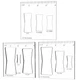 inBovoga 3 Pcs Router Templates for Woodworking, 4 * 3.92 Inch 4"*3.92" 