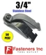 (QTY 50) 3/4" Stainless Steel Rigid Pipe Clamp Unistrut Channel #4323S1 P1112