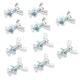 Pro Bamboo Kitchen 10Sets Screw Bolts with Wing Nut Zinc One Size, Silver