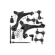 12pcs Front Lower Control Arm Ball Joint and Tie Rod Kit For 01-05 Honda Civic