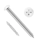 Etauwe 100 PCS #10 x 2 Pan Head Self Tapping Screws, White x 2", 