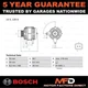 Alternator Bosch Fits Trafic Laguna Master Vivaro Movano Primastar V40