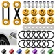 FLMQS Universal Bumper Quick Release Kit, Front Rear 4set, Gold 
