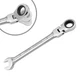 HARSKIYER 8mm Flex Head Ratchet Wrench, 12 Point Chrome Vanadium 8mm, Silver