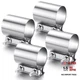 MorningRo Pcs Exhaust Clamp Stainless Steel Exhaust Pipe Muffler Clamp 3 Inch 4