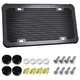 ZXFOOG Black License Plate Frame- Silicone License Plate Cover Holder for Fro...