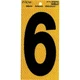 Hy-Ko 5 In. Yellow Reflective Number 6 RV-75/6 Hy-Ko RV-75/6 084100007565 Vinyl