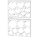 GLASSWINDS 2 Pcs 15 in 1 Acrylic Router Templates for Woodworking transparent