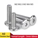 304 Stainless Steel Flat Round Head Chamfered Hexagon Socket Screw M2 M3 M4 M5