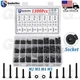 1300Pcs M2 M3 M4 M5 Black Metric Screw Assortment Kit Hex Socket Button Head Cap