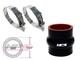 HPS 2.25" 57mm 4-Ply Silicone HUMP Intercooler Coupler Hose BLACK + T-Bolt Clamp