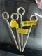 New 4-pack lot National N220-780 1/4" x 5" Stainless Steel Lag Screw Eye