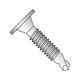 1016KWAFM410 410 Stainless Steel Self-Drilling Screw, Plain Finish, Wafer Head, 