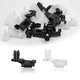 10 Sets Door Lock Rod Car Clips Hood Latch Locking One Size, White, Black 