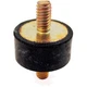 J.W. Winco Vibration Mount 2 Threaded Studs .59" Dia 10mm H M4 x .7 Thread