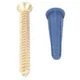 Knape & Vogt 80-88DP WH Screw and Anchor 320 lb, Plastic/Steel, White, Wall Moun