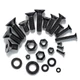 1310 Pcs M2 M3 M4 M5 M6 Hex Flat Head Cap Machine Screws - Black 10.9 Grade A...