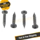 AP Products 012-PSQ500BL 8 x 1 Pan Head Square Recess Screw, Black, 500 Pack