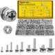 640PCS Metric Machine Screws Kit M2 M3 M4 M5 Phillips Pan Head Stainless Steel B