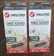 Lot of 2 VELCRO Black Mountable Cable Sleeves (2 Sleeves 8" x 4-3/4" ea) #112921