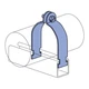 Unistrut P1112-HG, 3/4", 600Lb Rated, Hot Dip Galvanized Pipe/Conduit Clamp, 1pc