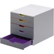 VARICOLOR 5 Drawer Desk Storage Box Grey A4 C4 Letter