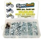 120pc Specbolt Suzuki 120 PIECES FACTORY SIZE HARDWARE, BRILLIANT SILVER ZINC 