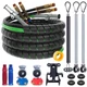 CheeMuii 15 FT Semi Truck Air Line Kit with Gladhands, Air Line Holder, Sprin...