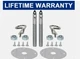 4256 Steel Chrome Mount Hood Pin Pins Plate Lock Clip Kit Universal US