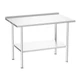 Atelicf All-Stainless Steel Prep Table, 30 X 48 Inch, with Rounded-Corner Backsp