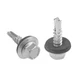 Rrina 120Pcs #10x3/4'' Self Drilling Screws with Rubber Washer, 410 #10x3/4" 