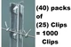 Dare Products 440 25 Count Studded T-Post Wire Fence Clips -40 Packs