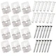 Topzone 1/4" inch Heavy Duty 25 Pound Crystal Clear Plastic Mirror Holder Cli...