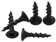 Toofix 3/4 Inch N.6 Coarse Thread Drywall Screw, Sharp 0.75 inches, black 