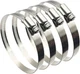 EesTeck 4" (Diameter) Adjustable 304 Stainless Steel Duct -4Pcs, Silver 