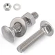 VGBUY 1/420 x 11/4" Carriage Bolts Screws 24 Sets, 304 Stainless Steel 188, R...