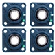 Jeremywell UCF201-8 Pillow Block Bearing (4 Pack), 1/2 inch Bore, 4-Bolt Flan...