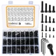 1680 Pcs M2 M3 M4 M5 Metric Hex Head Bolts and Nuts M5, Black 