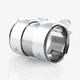 LPFIDI 2" Exhaust Clamp Pipe Joint Bolts Band Flanges Silver 