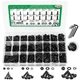 LUKAISEN 2404PCS M2 M3 M4 M5 Screws and Nuts Assortment Kit, Grade 10.9 Black...