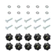 POWERTEC T-Track Knob Kit w/7-Star 5/16 Threaded Knob,Bolts,Washers-10PK (71482)