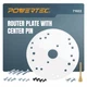 POWERTEC 6-1/2" Clear Base Plate w/Centering Pin for Bushing,